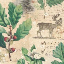 Pine and Greenery Collage Christmas Paper ~ Kartos Italy